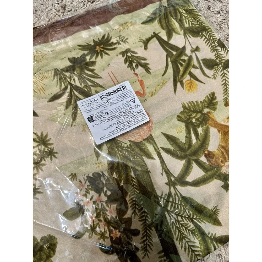 Women's Jungle Tropical Safari Print Square Scarf Silk Feel Satin Head Wrap New